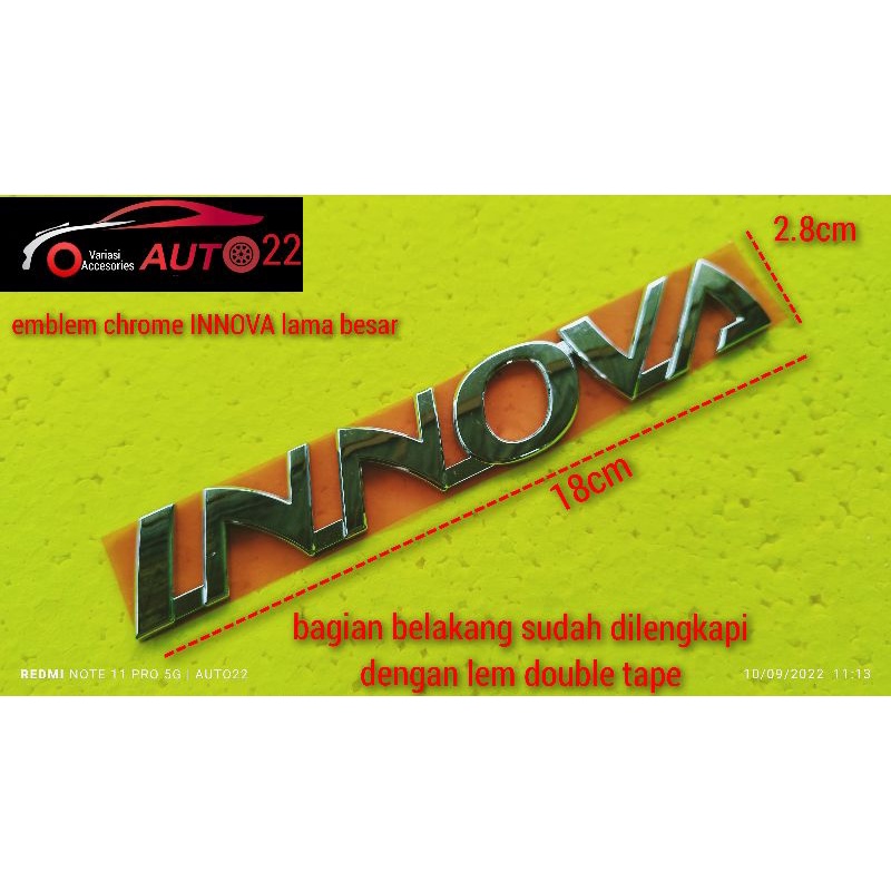 Jual Emblem Innova Tulisan Innova Logo Innova Lama Besar Original Biasa Digunakan Di Tangga