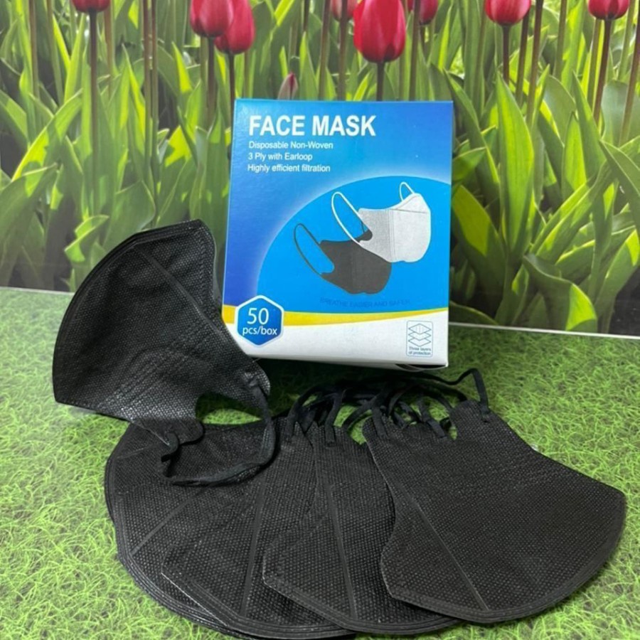 Jual MASKER DUCKBILL HITAM 1BOX ISI 50PCS | Shopee Indonesia