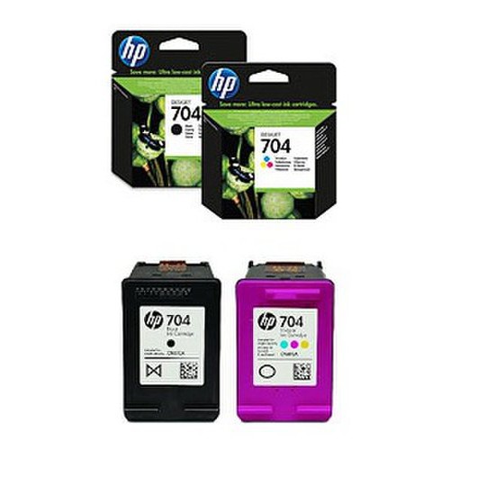 Jual (1set) Tinta Refil Printer HP 704 Deskjet Ink Advantage 2010