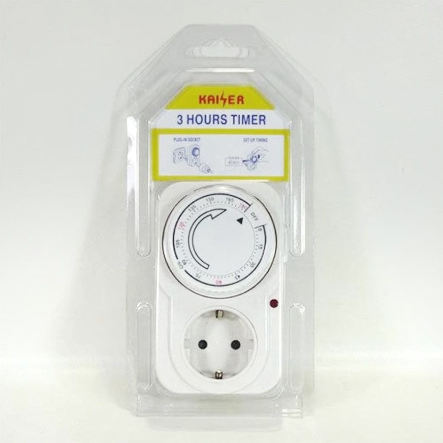 Jual Stop Kontak Timer 3 Jam Kaiser KSR-03 Pengatur Waktu Manual ...