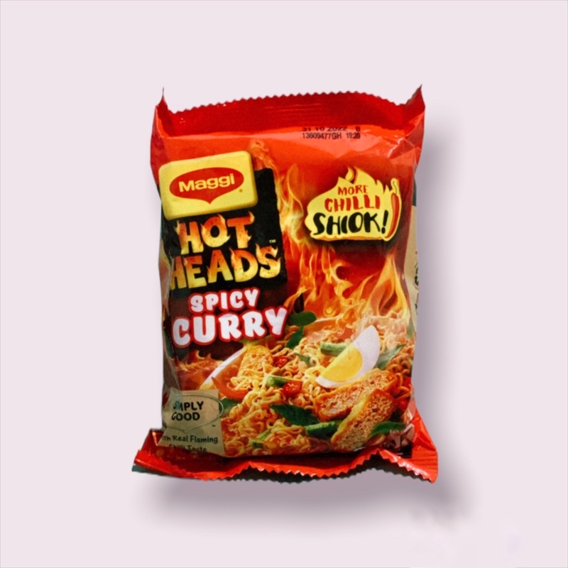 Jual Maggi Hot Heads Spicy Curry Instant Noodles Halal Harga Satuan