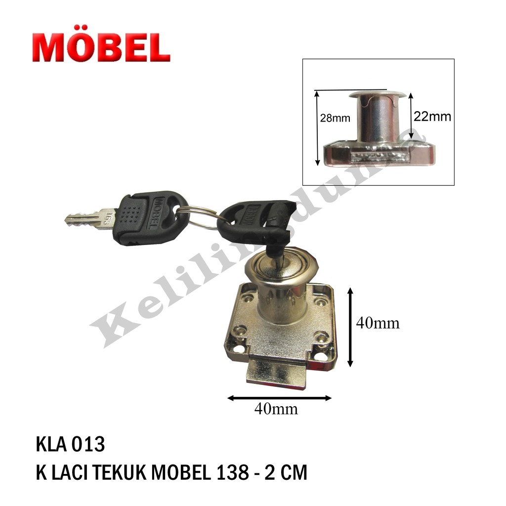 Jual Kunci Laci Lemari Hafele Knockers MOBEL Flip Key Tekuk Patah 138.