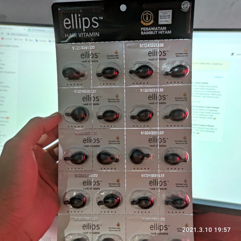 Jual [HARGA ECER] Ellips Hair Vitamin Blister 20 Capsule / Vitamin ...