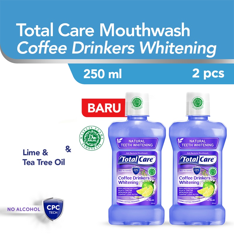 Jual Total Care Mouthwash Coffee Drinker Whitening 250ml (2pcs) Obat