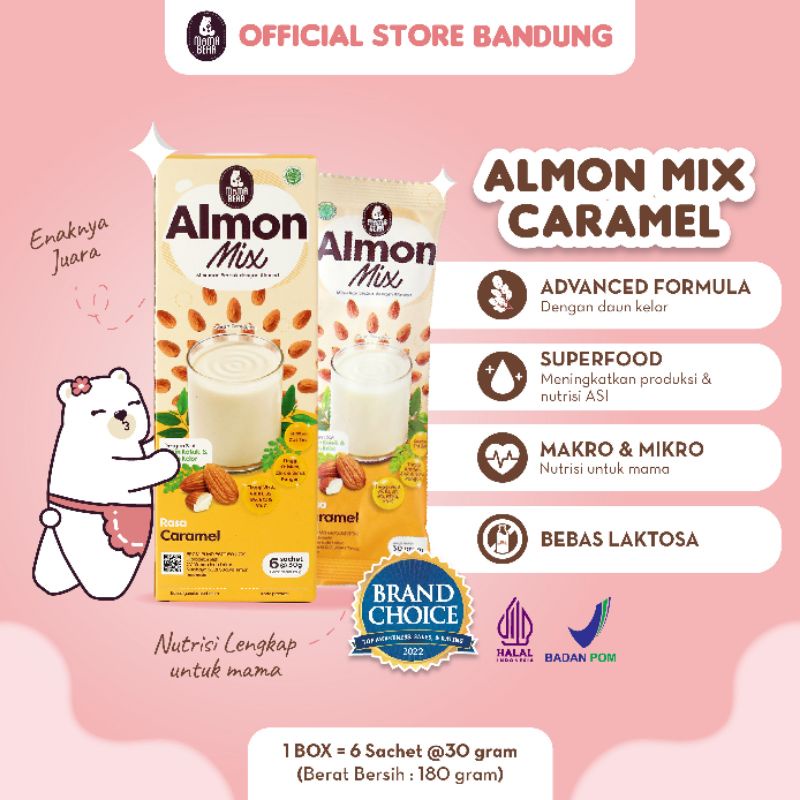 Jual (MAMA BEAR) Almond mix Rasa Caramel /Pelancar ASI Mamabear ...