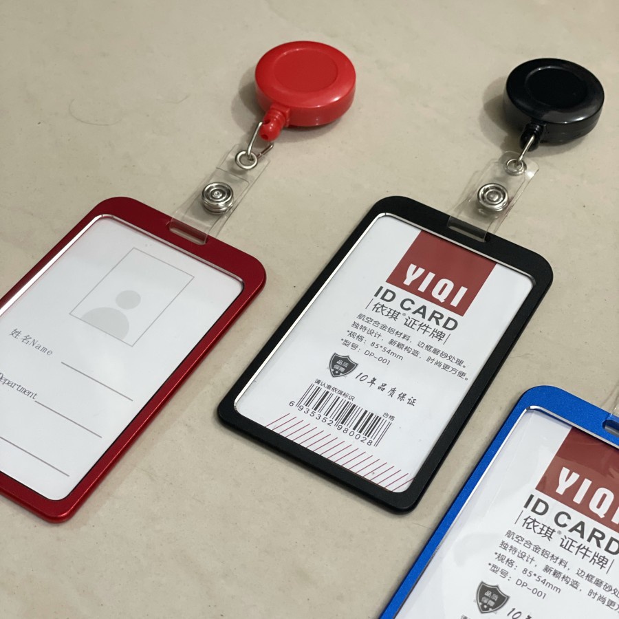 Jual Tempat Id card name tag Casing ID Card Case Alumunium Besi Dengan ...