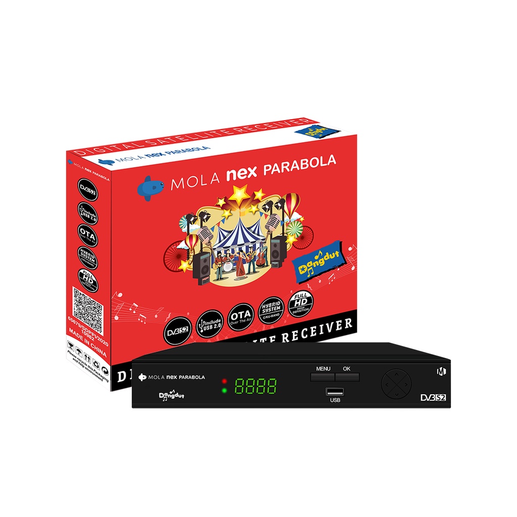 Jual Receiver Mola Nex Parabola Type Dangdut Merah Bisa MNC Grup