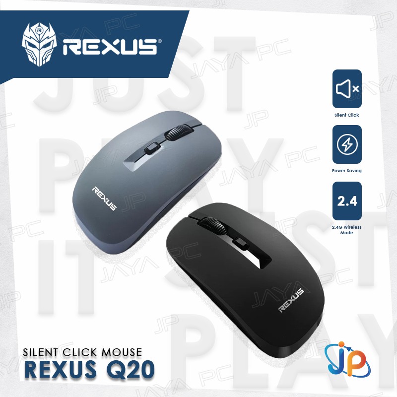 Jual Mouse Rexus Q20 Office Wireless - Silent Click Mouse Nano USB ...