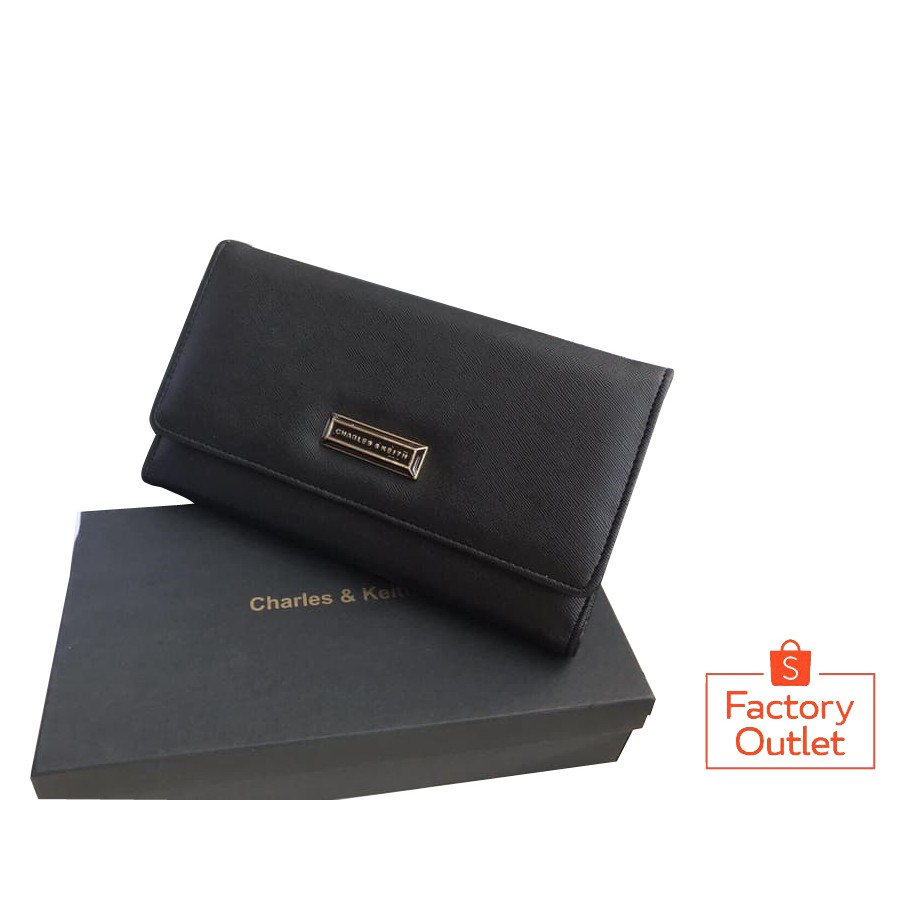 Jual Dompet Wanita Charles and Keith / CK / Charles n Keith Double Flip  Wallet Best Seller