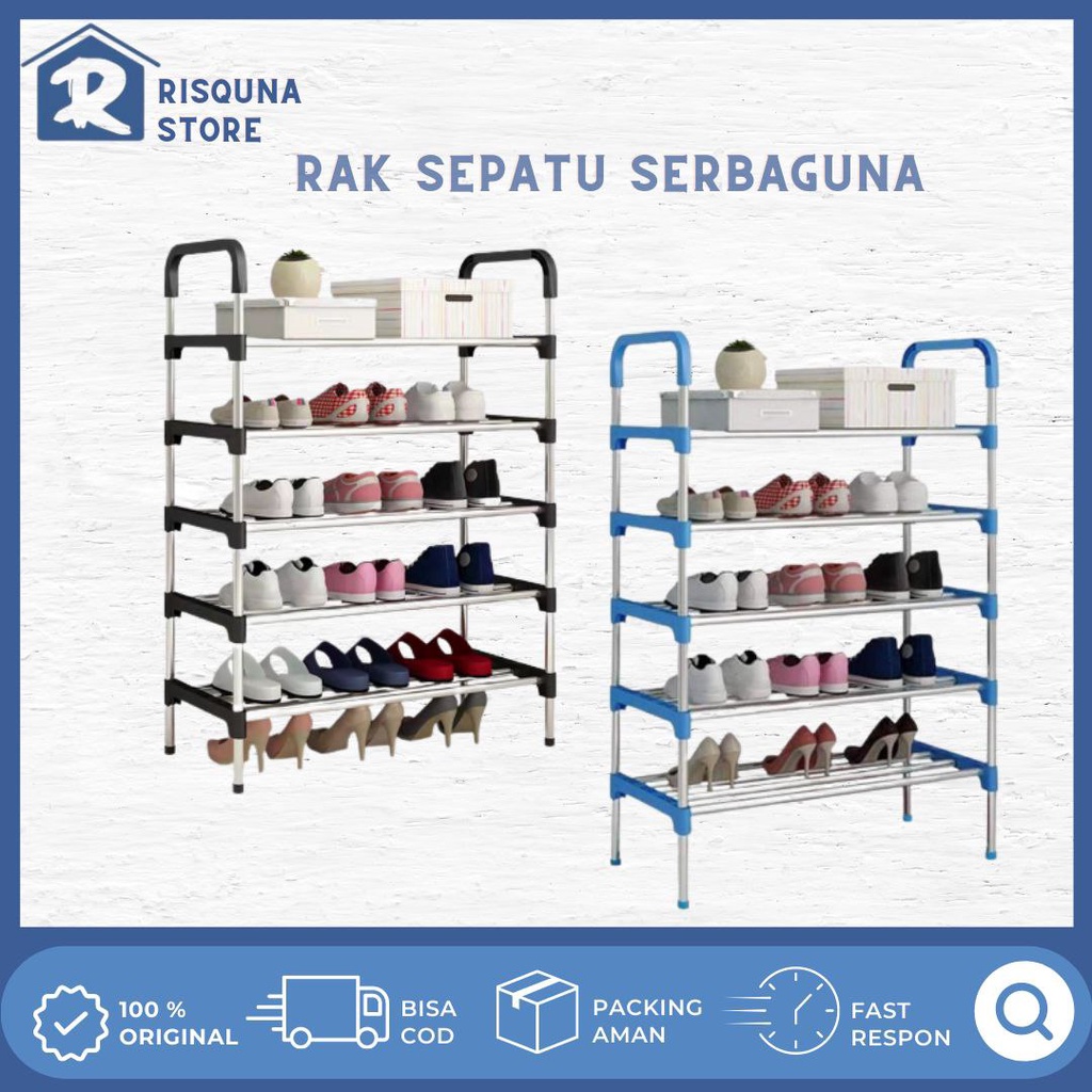 Jual COD -VRAK SEPATU 5 TINGKAT RANGKA BESI - RAK SEPATU MINIMALIS ...