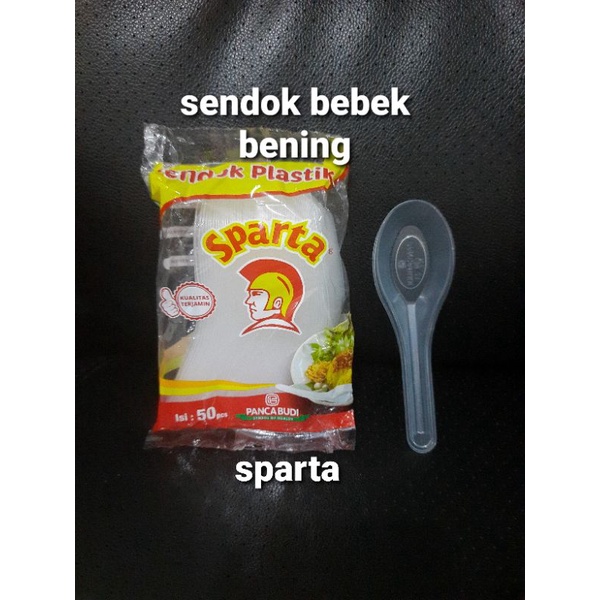 Jual sendok bebek bening SPARTA @50pcs/pak | Shopee Indonesia