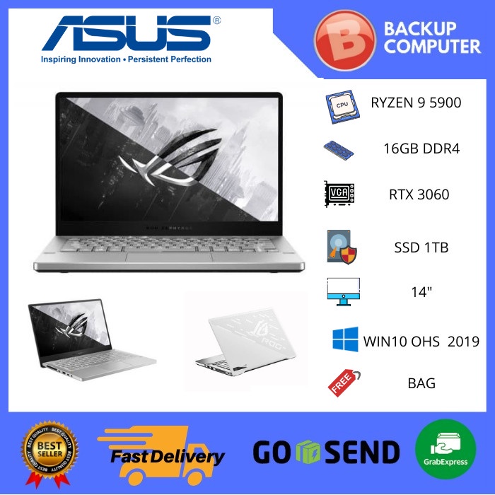 Asus ROG Zephyrus GA401QM R936A6G O R9-5900HS 16GB 1TB SSD RTX3060