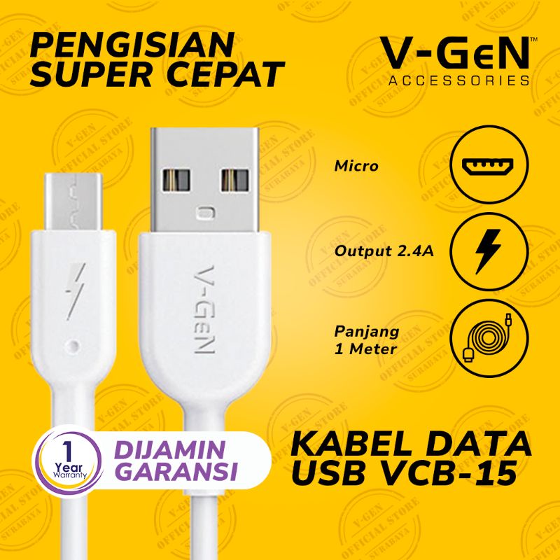 Jual Kabel Data Fast Charging Murah Micro USB Type C Cable V-GeN ...
