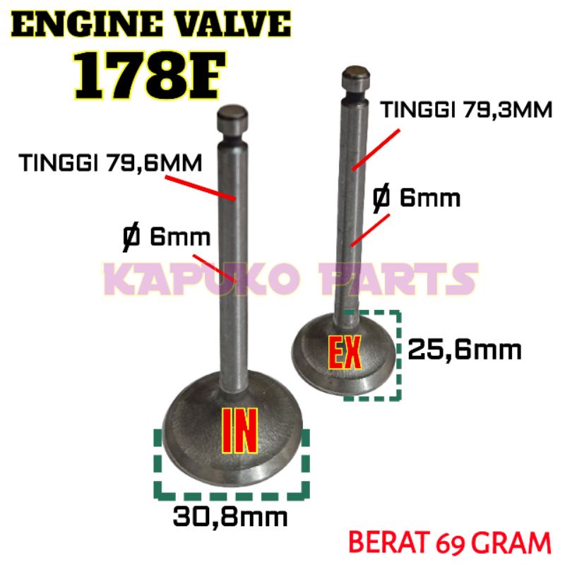 Jual 178F KLEP API MINYAK UNTUK MESIN DIESEL KAMA ATAU KIPOR | Shopee ...