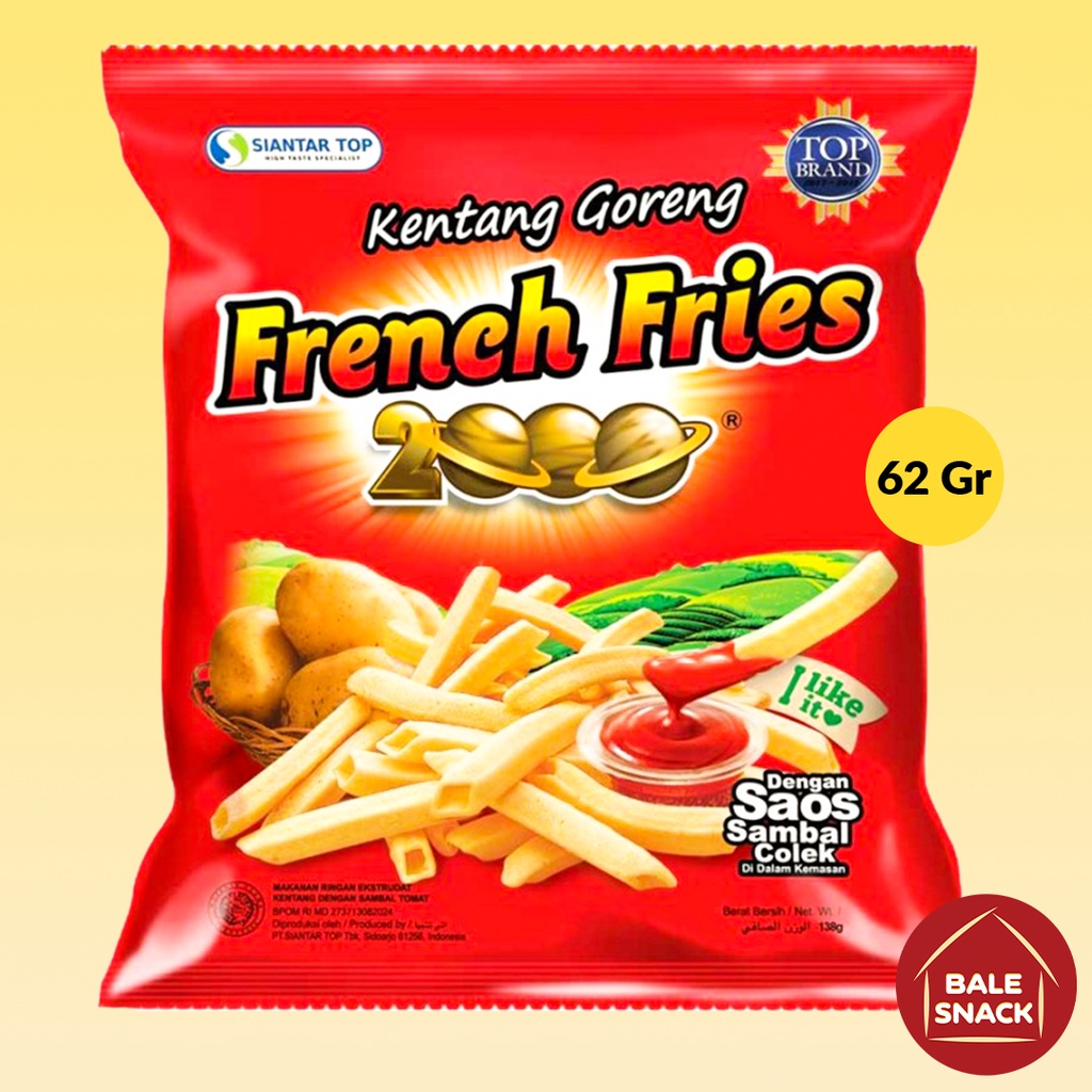 Jual Snack French Fries 2000 62gr Kentang Goreng 2000 Kentang