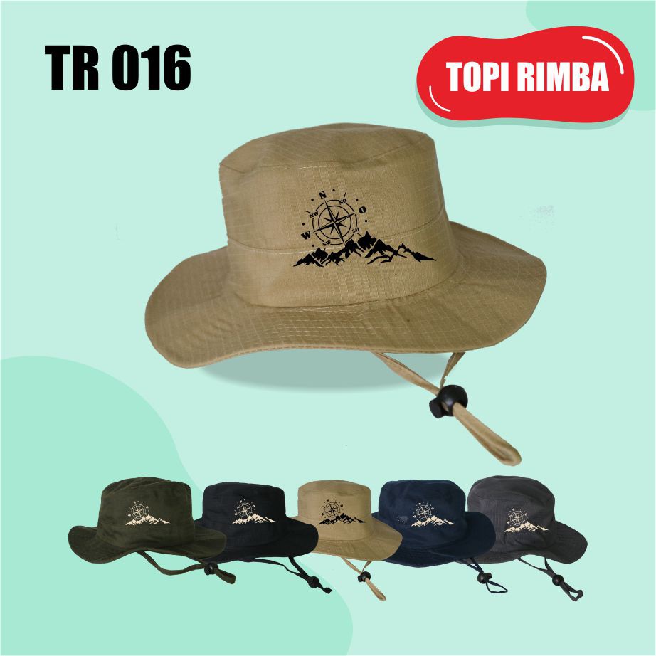 Jual Topi Rimba Gambar Kompas Pegunungan Rimba Hat Topi Gunung Pria ...