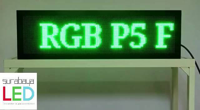 Jual LED running text RGB FULL COLOUR P5 INDOOR Ukuran 68cm x 20cm Wifi ...