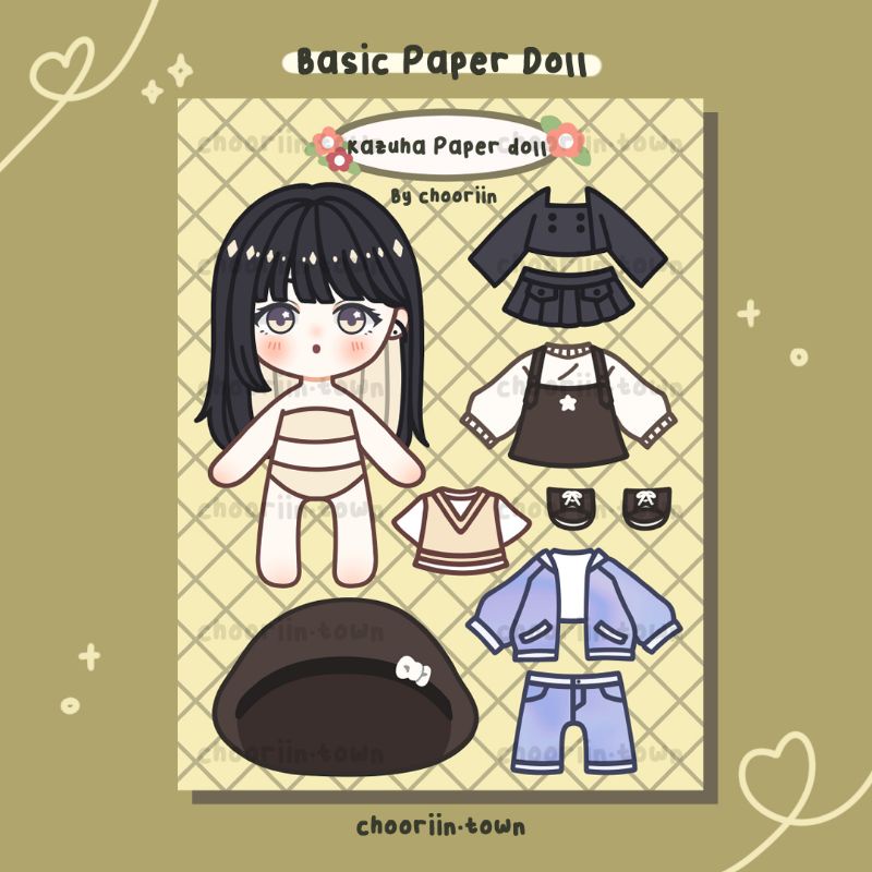 Jual [ Female Basic Paper Doll ] Mainan Jadul Bongkar Pasang BP