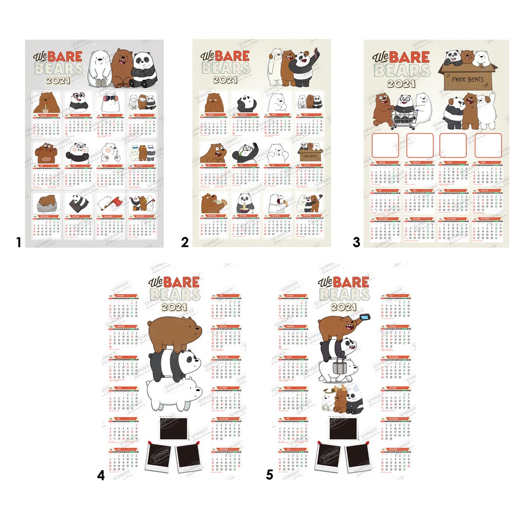 Jual We Bare Bears Kalender 2024 Shopee Indonesia