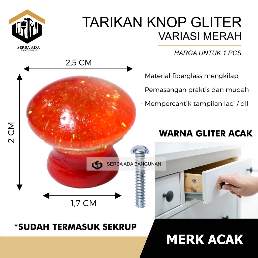 Jual Knob Knop Tarikan Pegangan Handle Laci Pintu Lemari Pelangi Bintik Emas Tarikan Handel