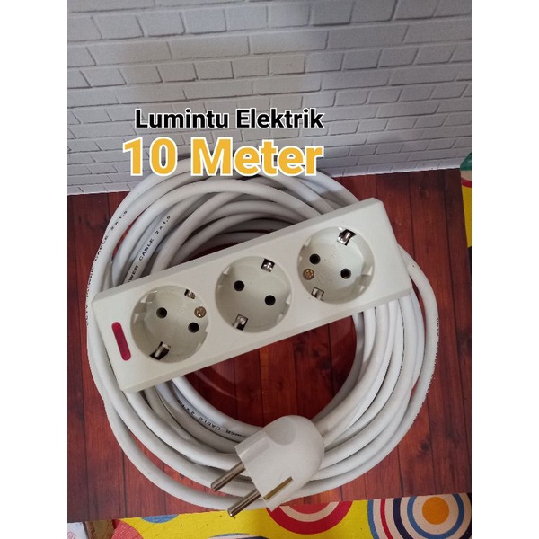 Jual Stop Kontak jadi Rakitan Kabel 10 meter + Terminal Unicon 3 lubang ...