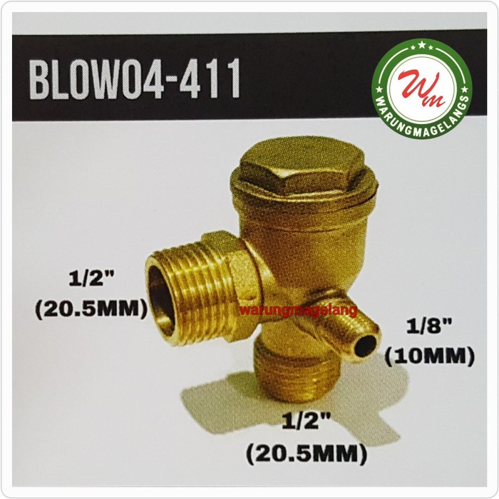 Jual RKY BL4411 CHECK VALVE COMPRESSOR 1HP FULL BRASS NON RETURN ...