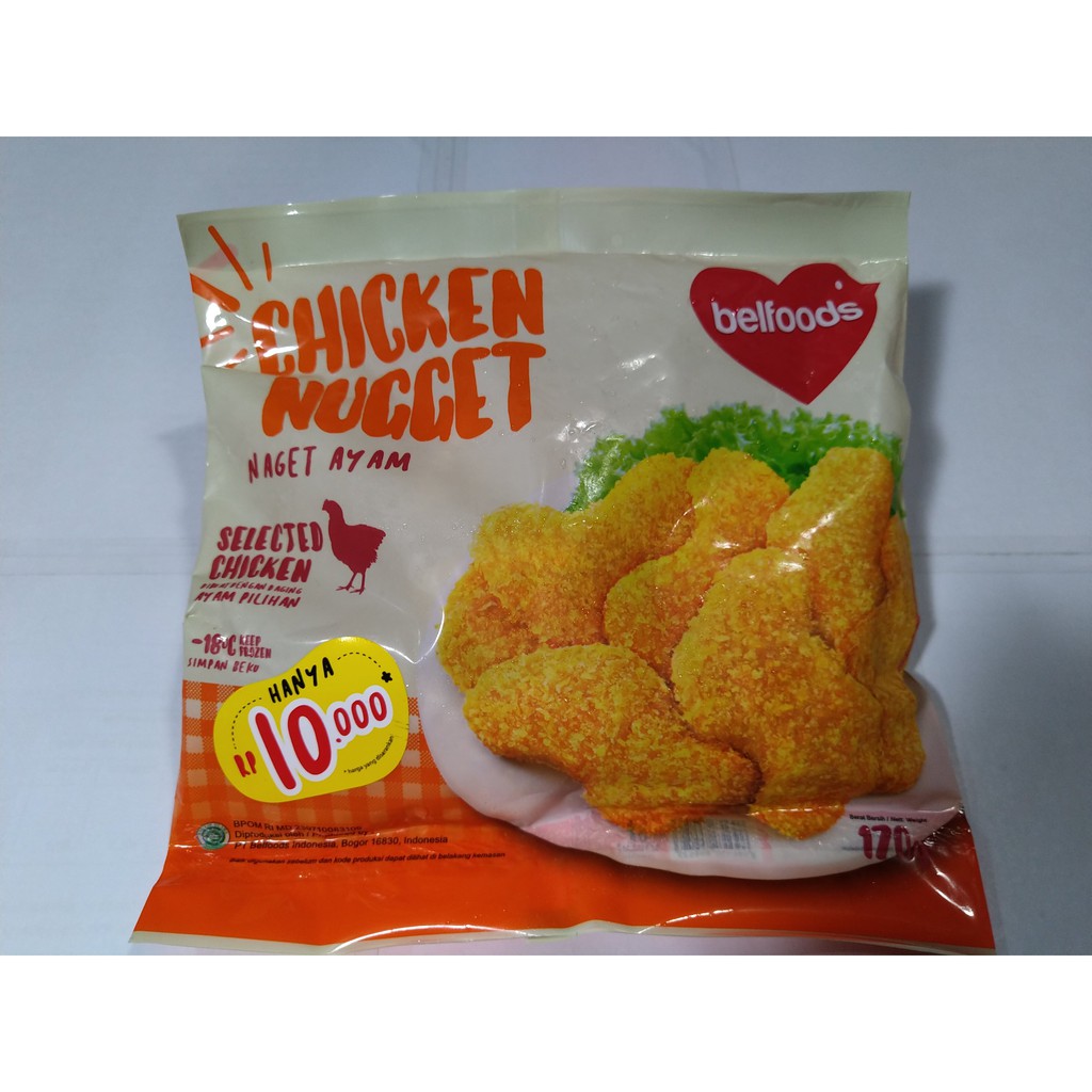 Jual Belfoods Chicken Nugget Naget Ayam 170 Gr / Makanan Beku / Frozen ...