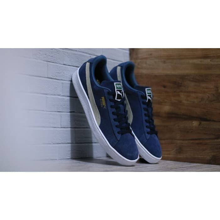 Jual NEW Sepatu Puma Suede Navy Grey Black 100 Original No Label ...