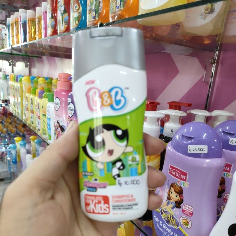 Jual B&B KIDS SHAMPOO & CONDITIONER POWERPUFF GIRL / POWDER NETTO 100 ...