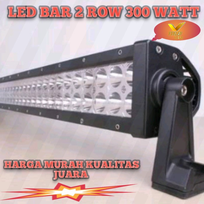 Jual led bar lampu sorot tembak mobil light bar offroad 2 row 300 W 12/ ...