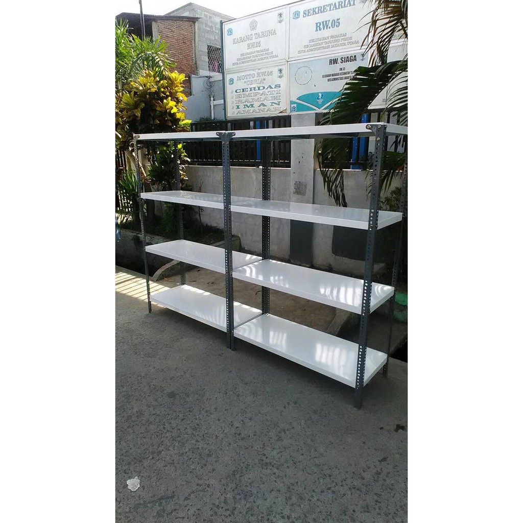 Jual Rak Besi Siku 4 Susun Tiang Tebal 2 Mm ( Gratis Ongkir Jabodetabek ...