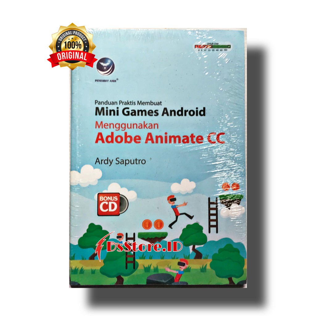 Buku Panduan Praktis Membuat Mini Games Android Menggunakan Adobe Animate  CC+cd