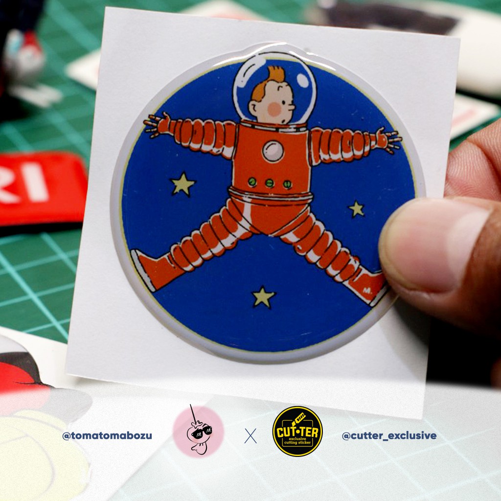 Jual emblem sticker resin TINTIN SPACE | Shopee Indonesia