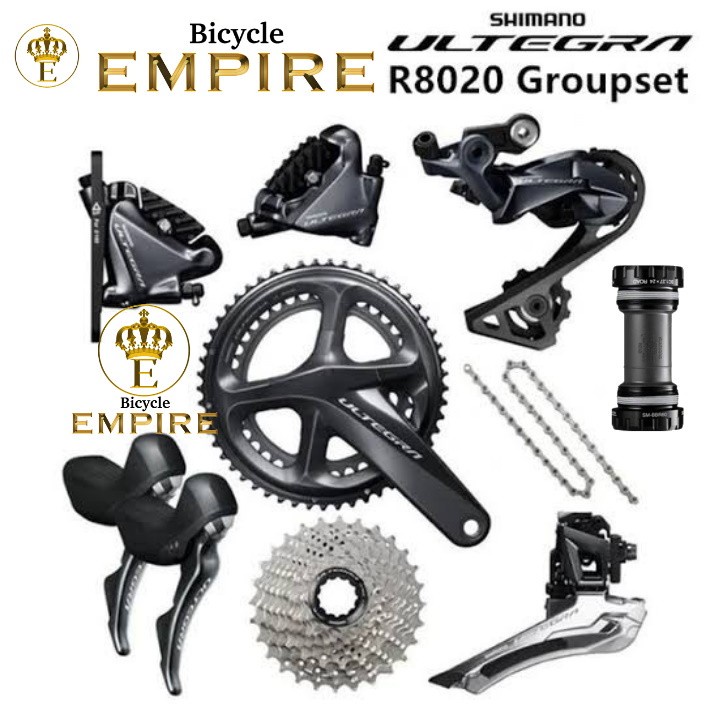 Jual Groupset Shimano Ultegra R8020 8020 11 Speed Disc Brake Tanpa Box ORI Bicycle Empire Shopee Indonesia