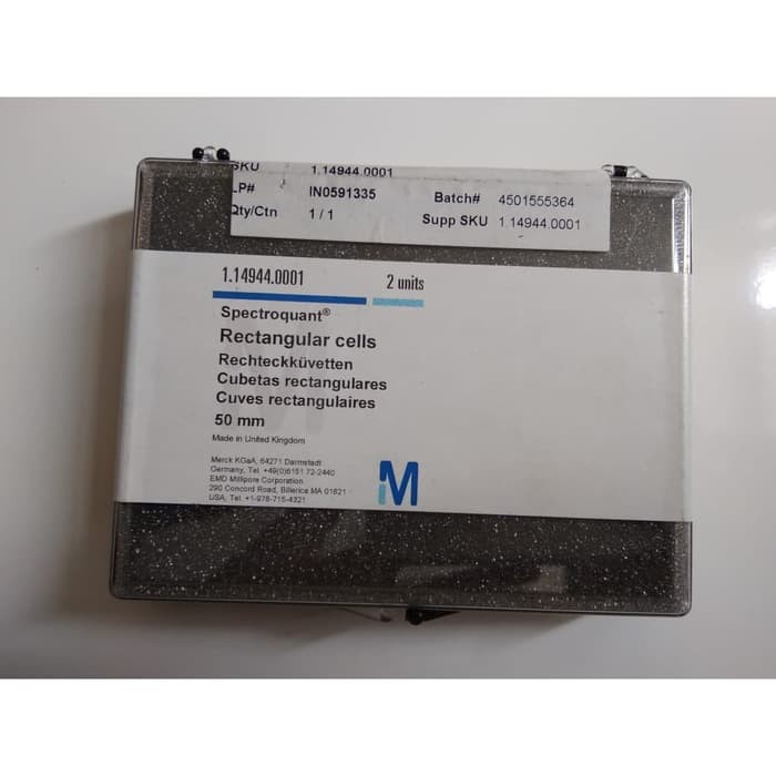 Jual Rectangular Cells 50 mm 2 units MERCK - 1.14944.0001 | Shopee ...