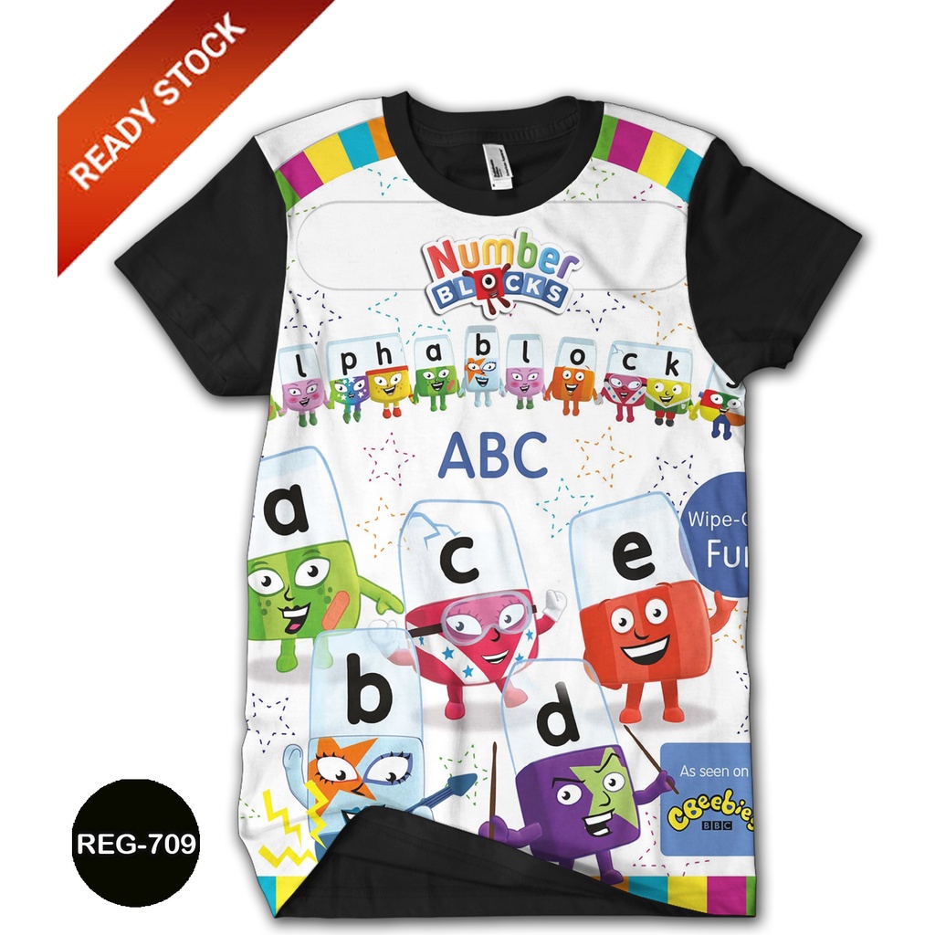 Jual Kaos Numberblocks Anak Baju Number blocks Printing 3D #REG-709 ...