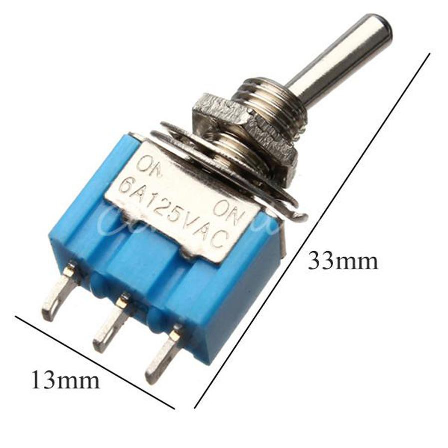 Jual 1pcs saklar tuas On OFF ON Togle switch 6A AC 125V 250V/3A saklar ...