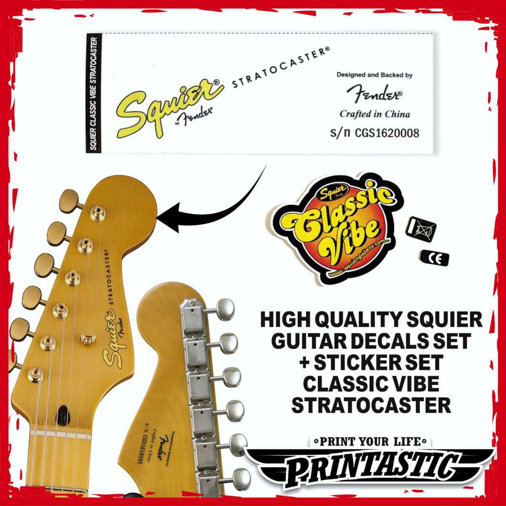 Squier on sale stratocaster decal