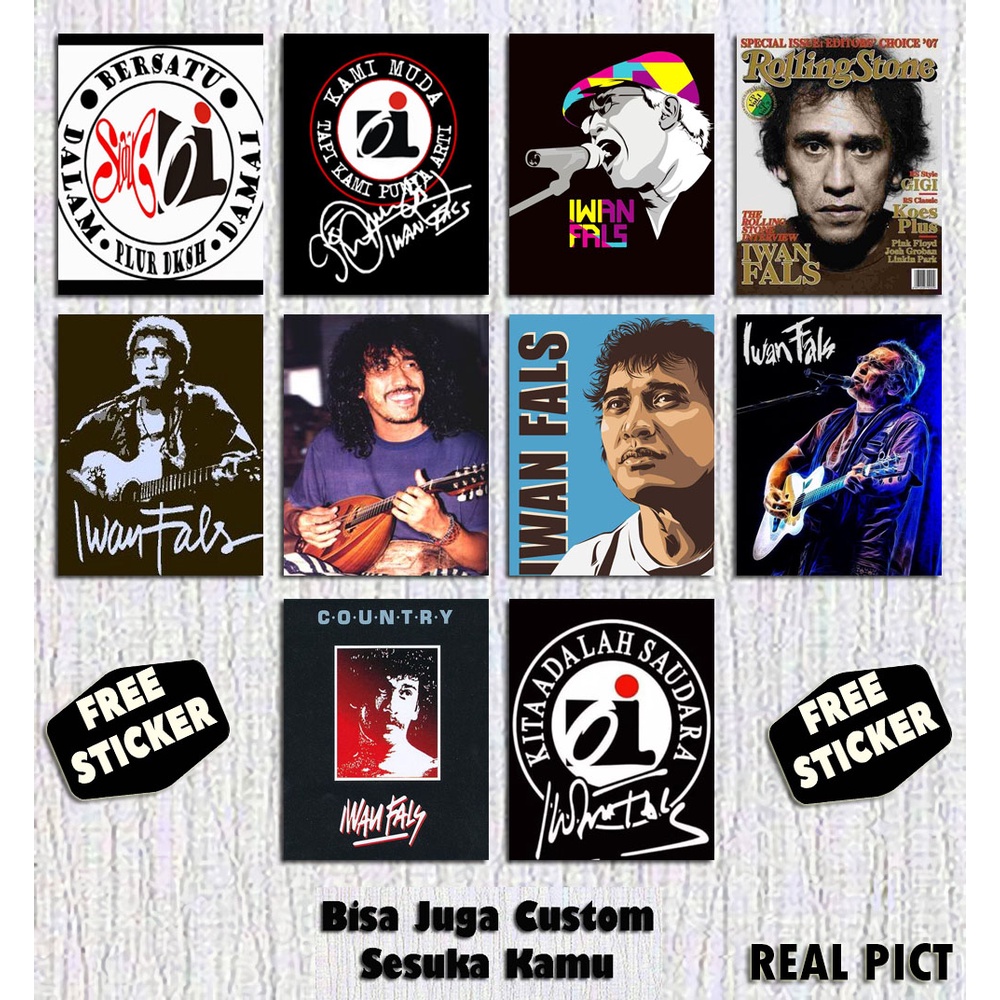 Jual WALL DECOR POSTER MUSISI BAND IWAN FALS/ HIASAN DINDING TRENDY ...