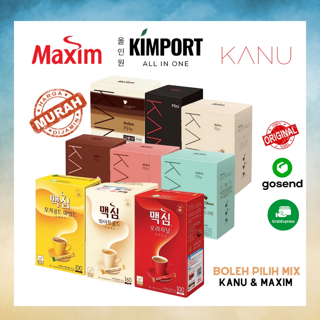 Jual Kopi Instant Korea / Korea Coffee Sachet Kanu / Maxim ( Kanu