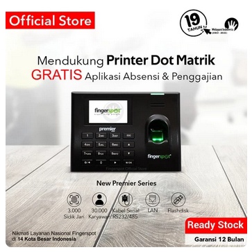 Jual Mesin Absensi Fingerprint Sidik Jari Fingerspot New Premier Series ...