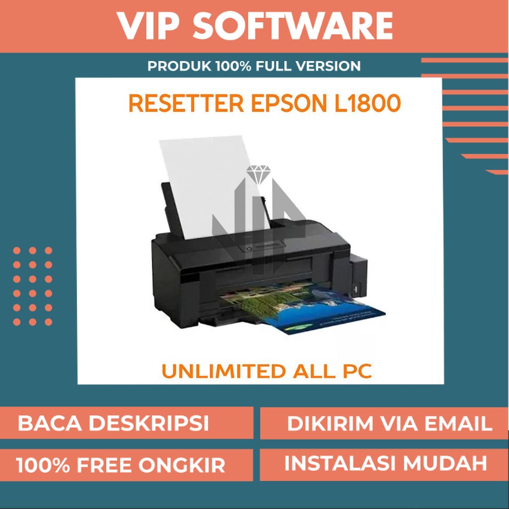 Jual Program Resetter Epson L1800 A3 Adjusment Waste Ink Pad Counter Full Version Unlimited