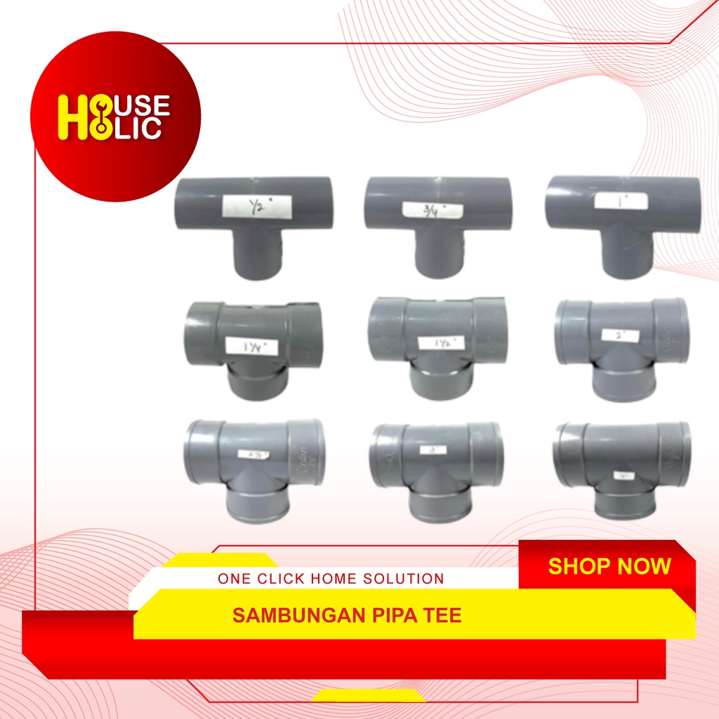 Jual Tee PVC / Sambungan Pipa T / Sambungan Fitting Pipa Tee | Shopee ...