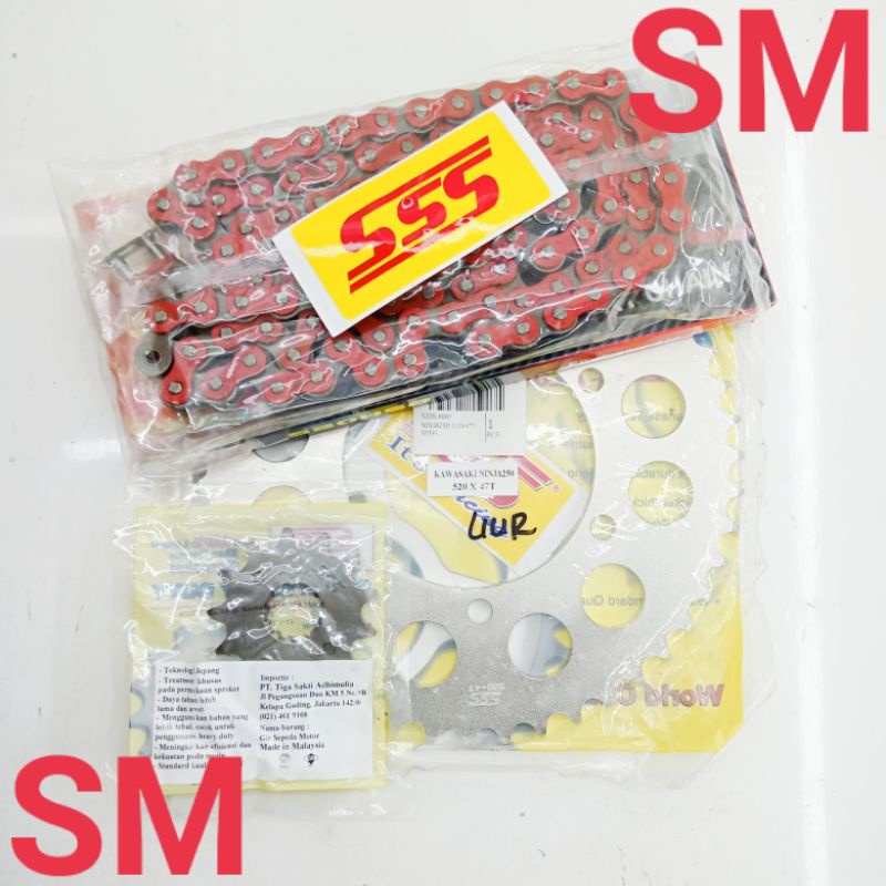 Jual Gear Set SSS Ninja 250 Fi / RR Carbu / ZX / RR Mono | Shopee Indonesia