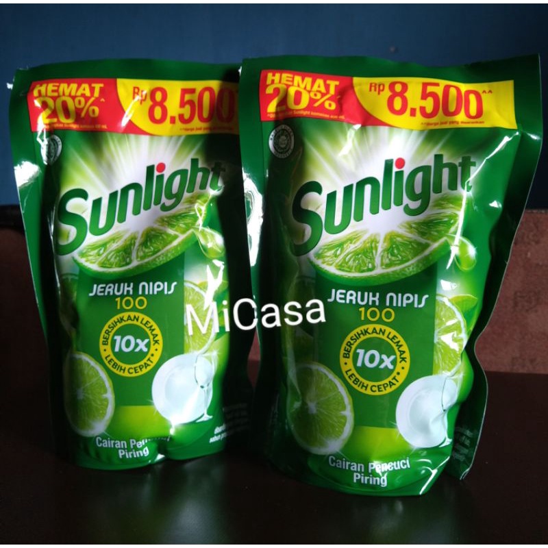 Jual SUNLIGHT Sabun Cuci Piring Lime Refill 370ml | Shopee Indonesia