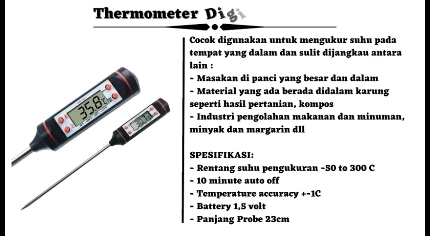 Jual Termometer digital Long stick AC mobil dll | Shopee Indonesia