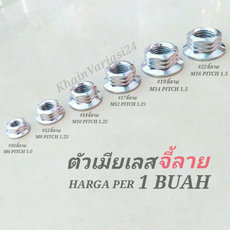 Jual Mur Probolt Stainless M5 M6 M8 M10 M12 M14 Drat 10 12 14 17 19