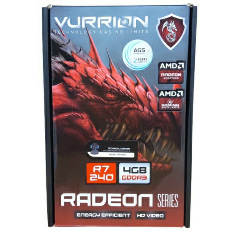 Jual VGA AMD RADEON R7 240 4GB GDDR3 VURRION 128bit HDMI,VGA,DVI ...