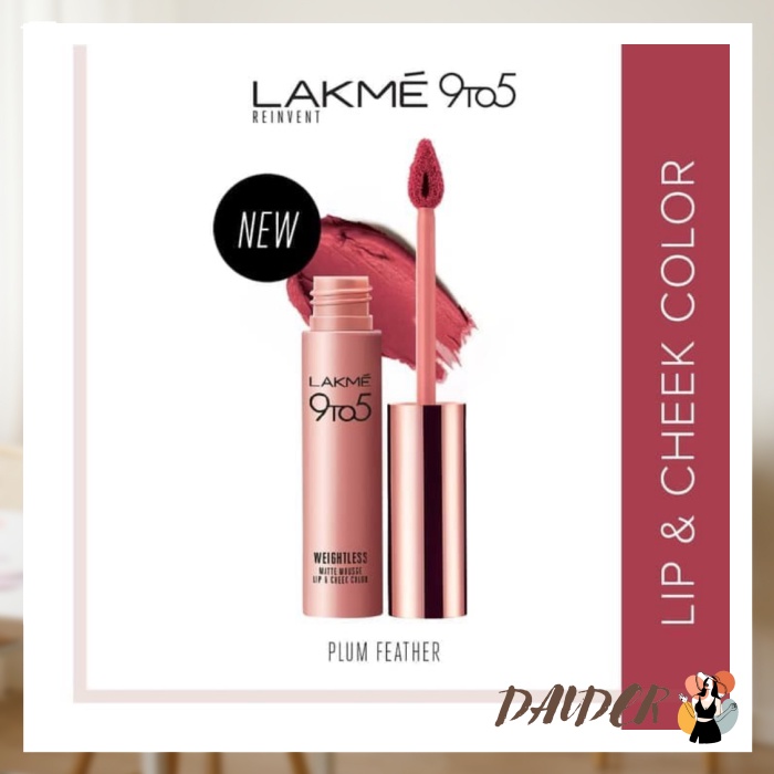 Jual LAKME 9 TO 5 REINVENT WEIGHTLESS MATTE MOUSSE LIP CHEEK COLOR ...