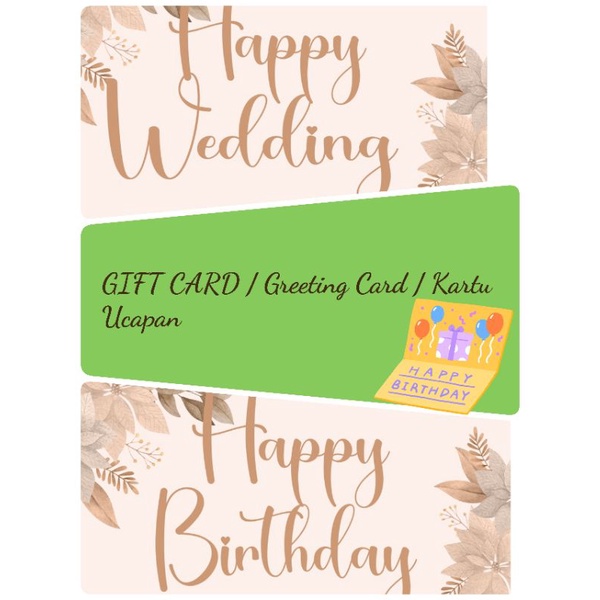 Jual Kartu Ucapan/Greeting Card Birthday/Wedding Card/Kartu ULTAH ...
